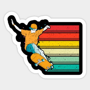 Vintage Skater Skateboarding Sport Sticker